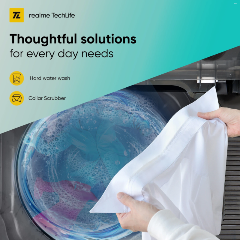 realme TechLife 7.5 Kg Semi Automatic Washing Machine (RMSA755NNNDG/2026)