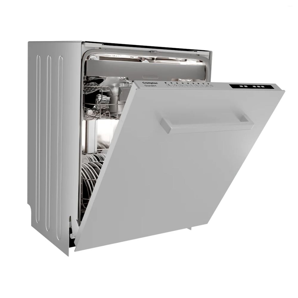 Crompton GrandArt 15 Place Settings Fully Integrated Built-in Dishwasher with 3rd Rack, PureBeam+ Technology & HydroPower Inverter Motor (BI-DWGAV15PS-FI)