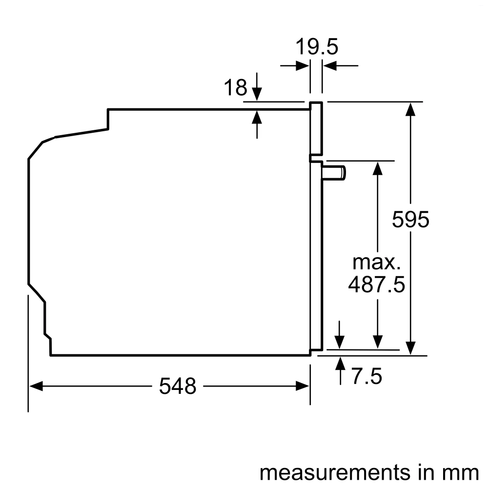 Bosch 71 L Single Wall Oven HBG6764B6B