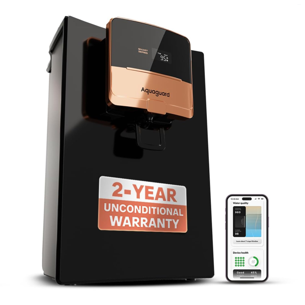 Aquaguard Enrich Ritz Pro RO+UV+Copper+Alkaline Water Purifier with Advanced Water Purification Technology & Multi-Stage Filtration