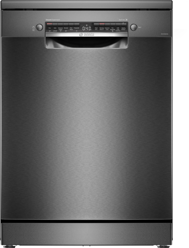 Bosch 15 Place Settings Freestanding Dishwasher Black Inox SMS6HMC00I