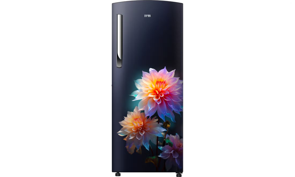 IFB 222 Litres 3 Star Direct Cool Refrigerator with Flower Pattern (IFBDC-2483FBN, Divine Bliss Blue)