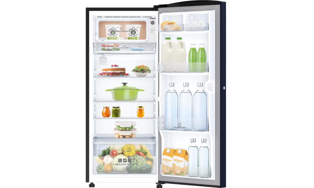 IFB 206 Litres 5 Star Direct Cool Refrigerator with Flower Pattern and Inverter Compressor (IFBDC-2325IBPD, Paradise Dream Blue with Black Pedestal)