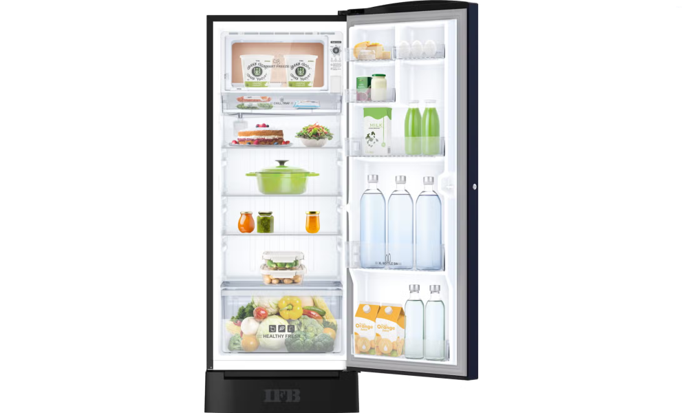 IFB Advance-Cool 206 L 4 Star Direct Cool Refrigerator, Flower Pattern, DIVINE BLISS Blue + BLACK PED, Inverter Compressor 2026