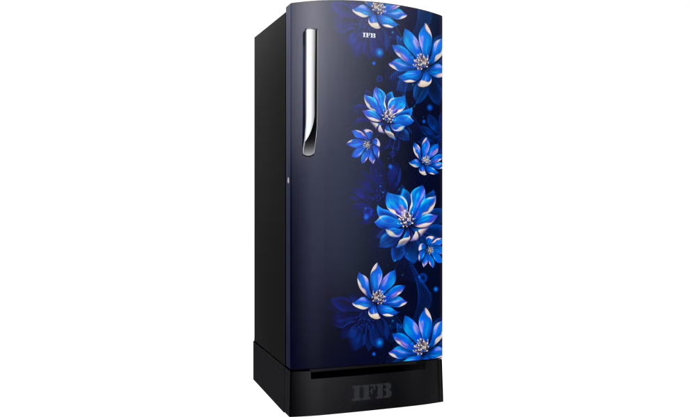 IFB 187 Litres 3 Star Direct Cool Refrigerator with XL Bottle Bin (IFBDC-2133FBLD, Lush Blush Blue with Black Pedestal)