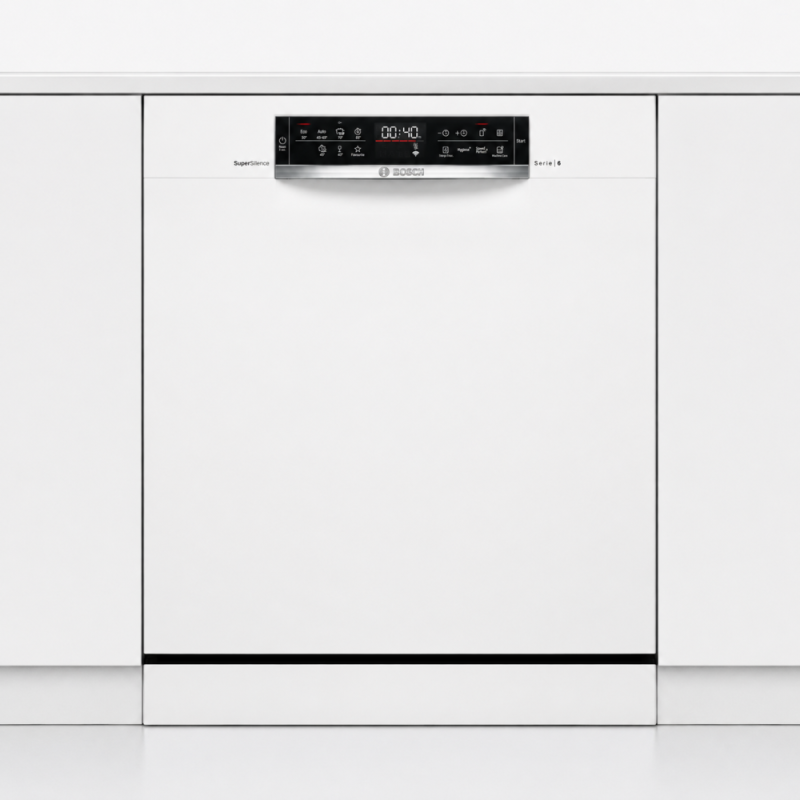 Bosch 15 Place Settings Freestanding Dishwasher White SMS6ZCW37Q