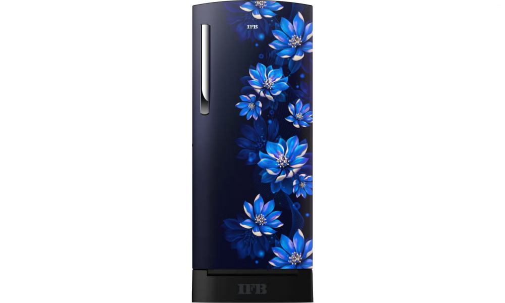 IFB 187 Litres 2 Star Direct Cool Refrigerator with Toughened Glass Shelves (IFBDC-213BFBLD, Lush Blush Blue with Black Pedestal)
