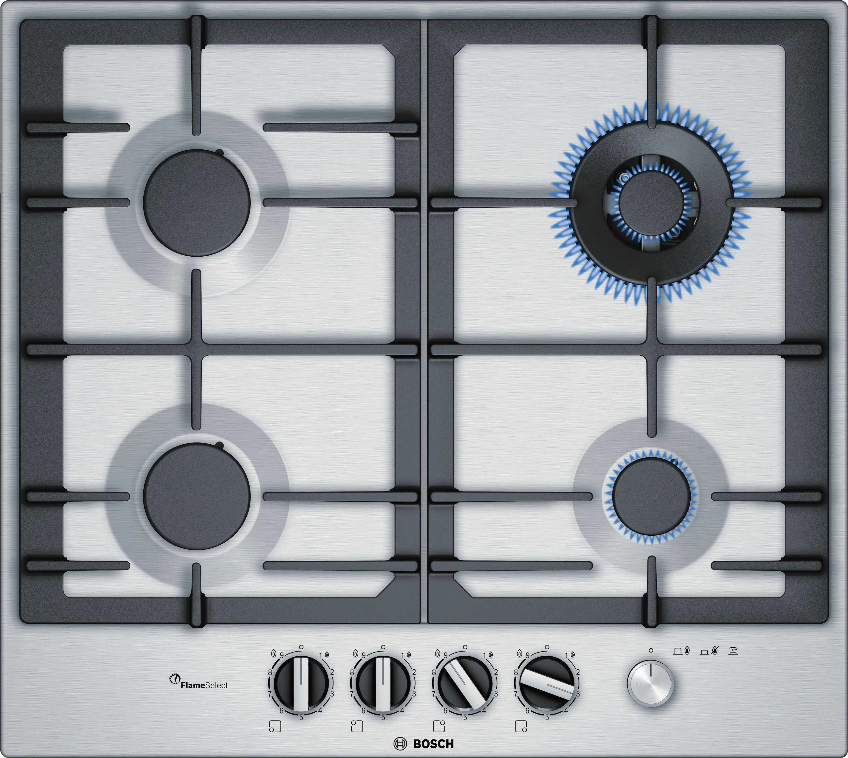 Bosch 60 cm Stainless Steel Gas Cooktop PCH6A5M90I