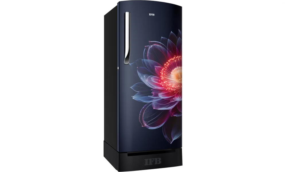 IFB Advance-Cool 187 L 3 Star Direct Cool Refrigerator, Flower Pattern, IRIS PETAL BLUE + BLACK PED, Inverter Compressor 2026