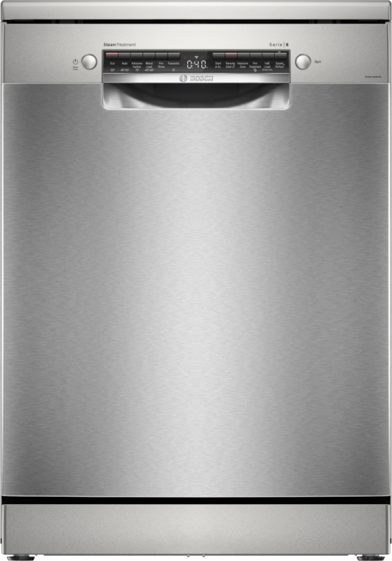 Bosch 15 Place Settings Freestanding Dishwasher Silver Inox SMS6HMI01I