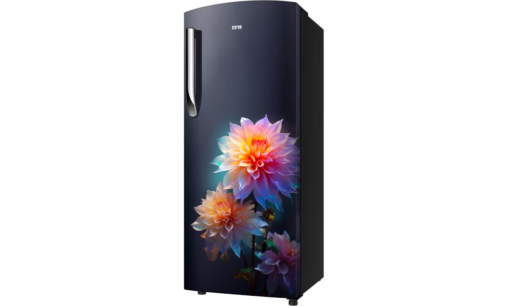 IFB 222 Litres 3 Star Direct Cool Refrigerator with Flower Pattern (IFBDC-2483FBN, Divine Bliss Blue)