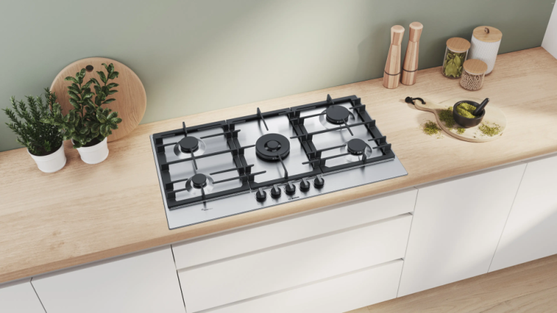Bosch 90 cm Stainless Steel Gas Cooktop PCR9A5B90I