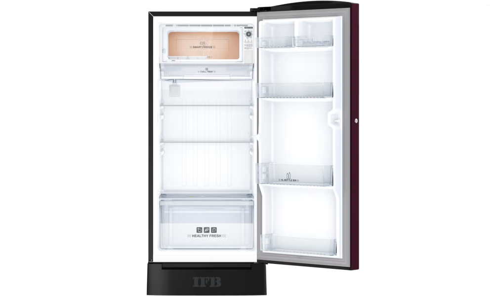 IFB 187 Litres 5 Star Direct Cool Refrigerator with Thick Insulation (IFBDC-2135IRND, Divine Bliss Red with Black Pedestal)