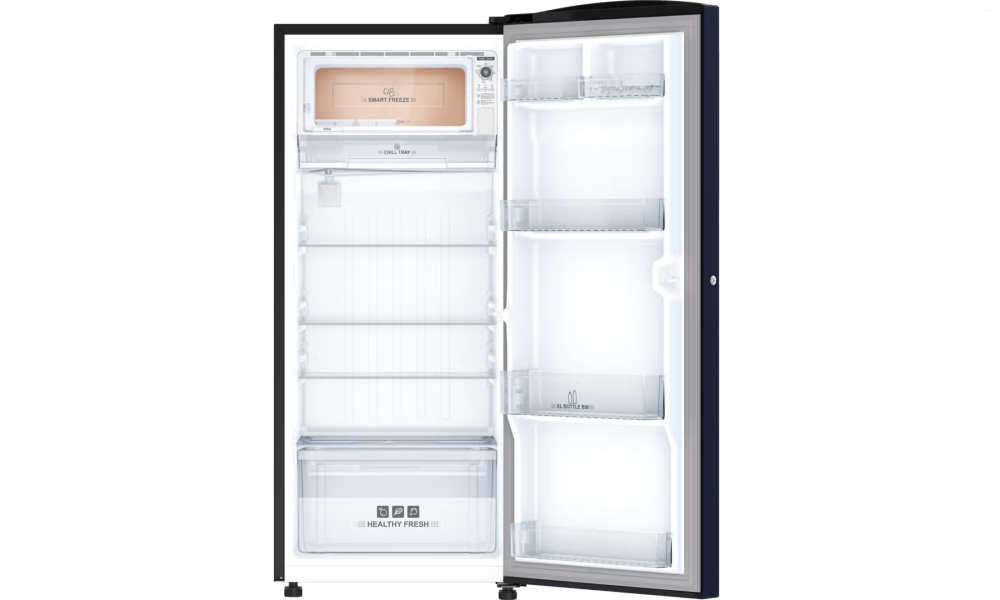 IFB 206 Litres 5 Star Direct Cool Refrigerator with Flower Pattern and Inverter Compressor (IFBDC-2325IBPD, Paradise Dream Blue with Black Pedestal)